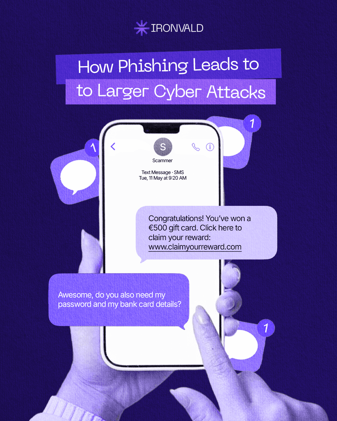 How phishing and SMS scams lead to greater attacks
